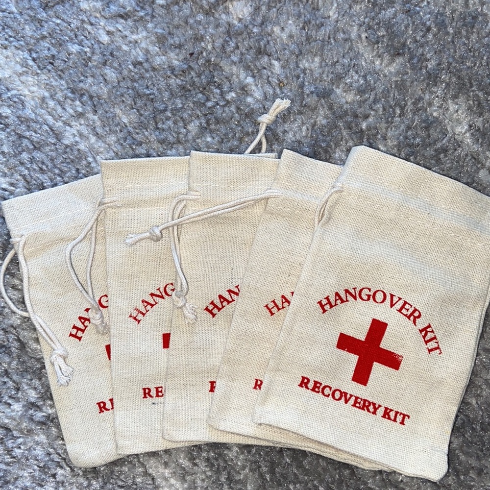 Hangover recovery kit bag